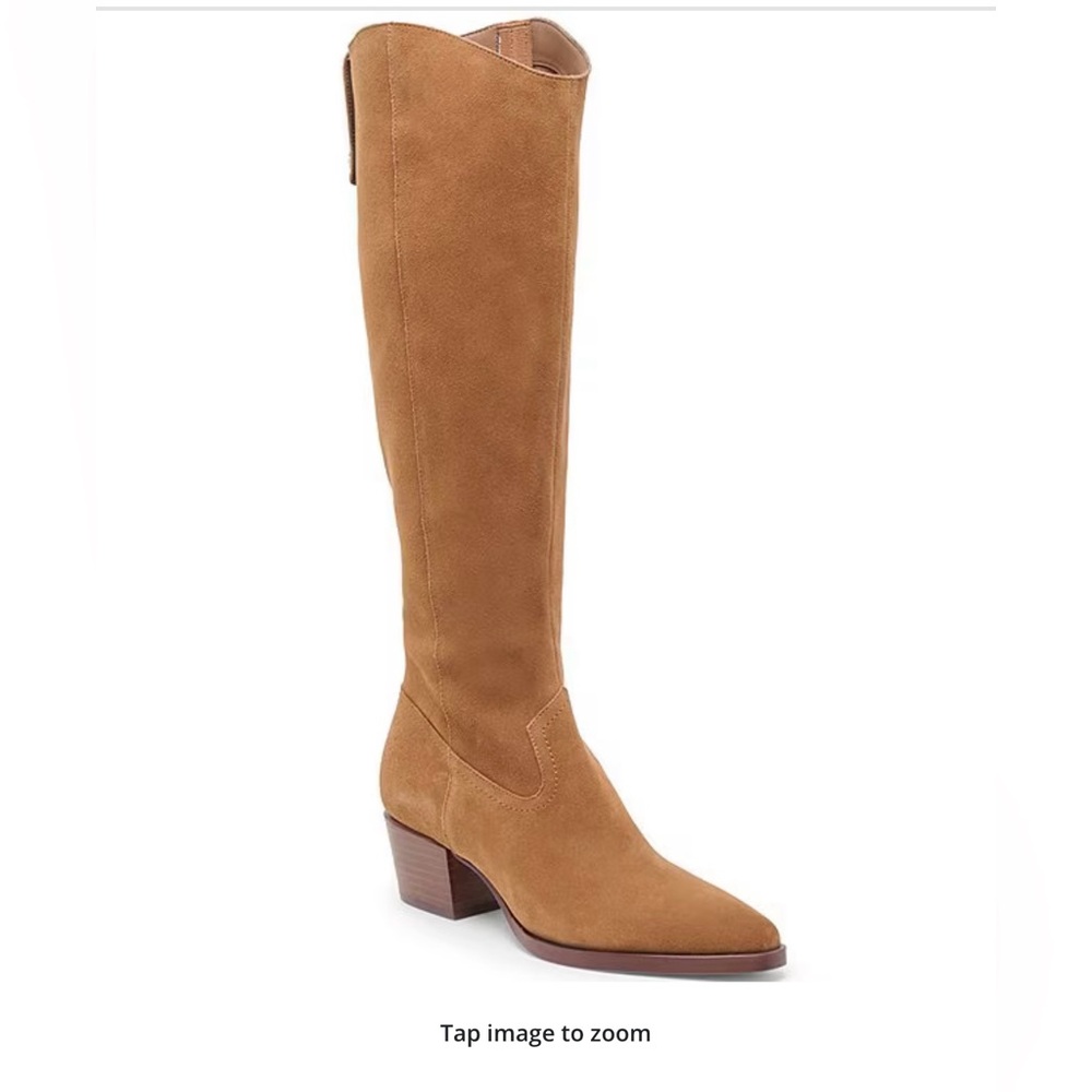 Dolce Vita Ridwin Light Brown Suede Heeled Boots- Brand New - Never been Worn